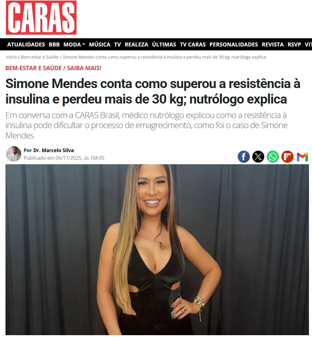 Matéria sobre resistência à insulina